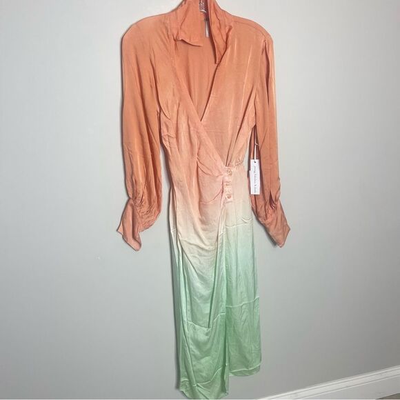 Young Fabulous & Broke Long sleeve ombré dress New small - Picture 3 of 9